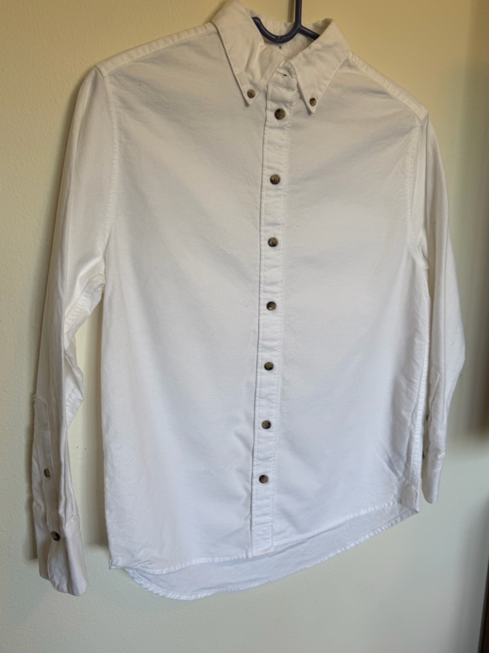 Madewell white button down polo shirt